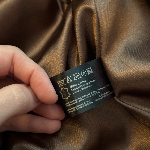 Leonardo Real Leather Brown Moto Jacket - Picture 5 of 8